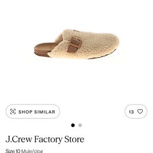 J. Crew Women's Tan Shearling Clogs 10